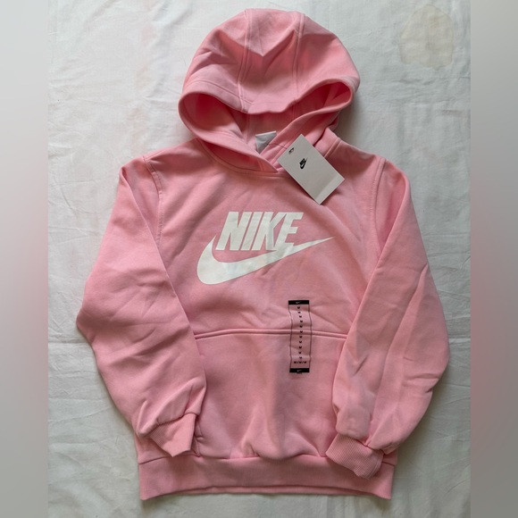 NIKE Girls Hoodie & Jogger 2 Piece Set Pink Size Medium Loose Fit - Picture 2 of 7